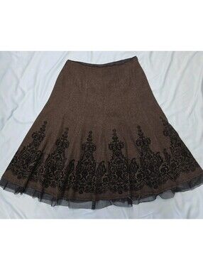 Mark Shale Brown Lace Skirt Size 6 Excellent Condition